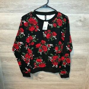 H&M roses print shirt